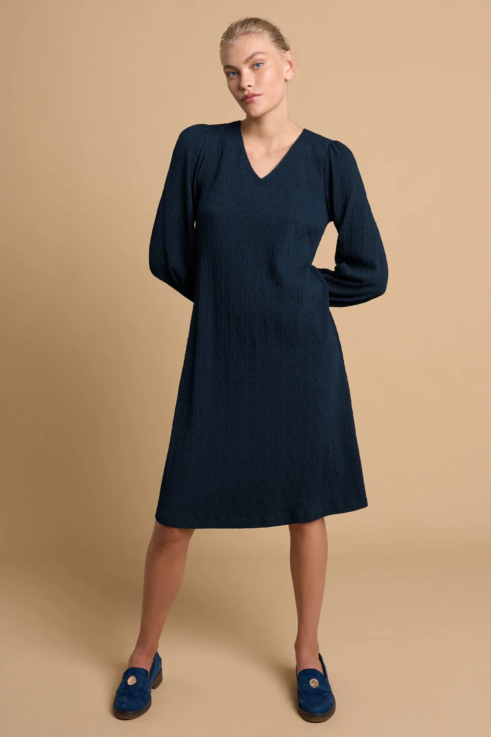 Jersey Swing Hem Dress - Ink