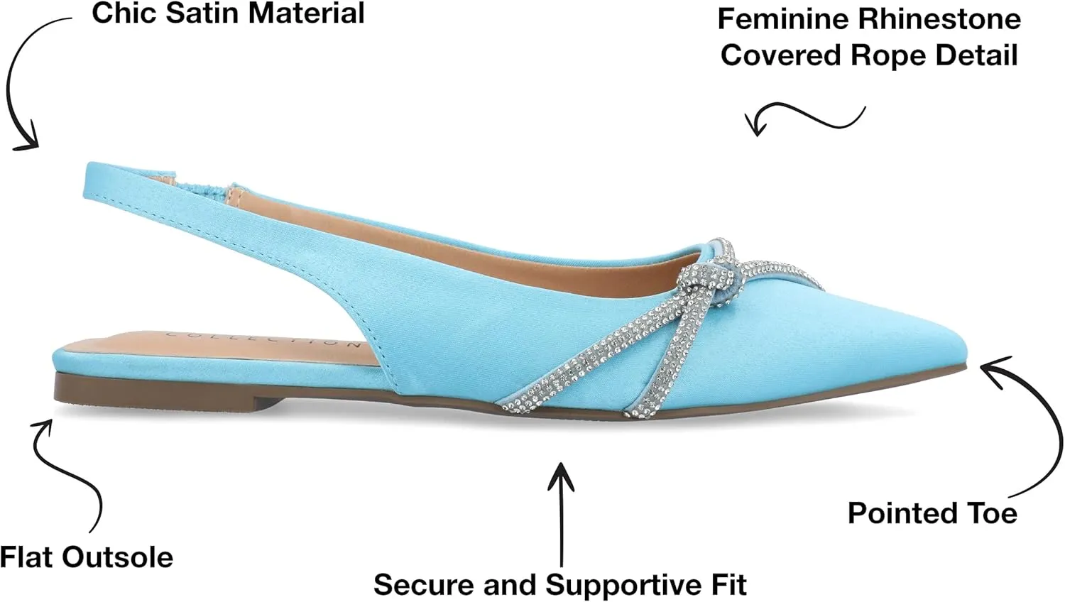 Journee Collection Womens Rebbel Satin Slingback Heels