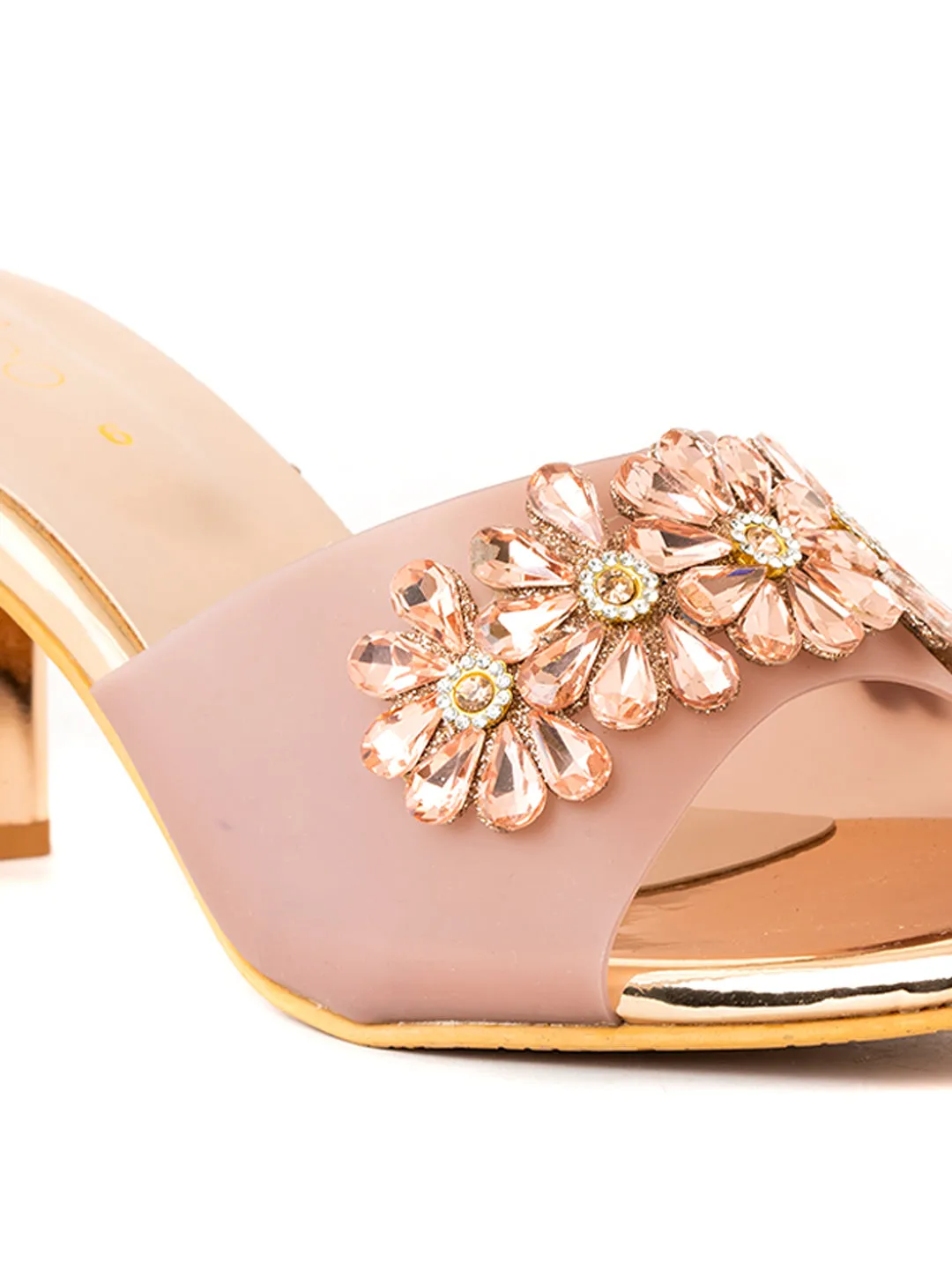Khadim Cleo High Heel Block Mule Slip On Sandal for Women