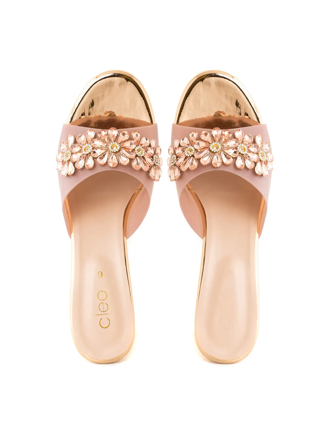 Khadim Cleo High Heel Block Mule Slip On Sandal for Women