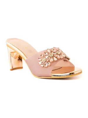 Khadim Cleo High Heel Block Mule Slip On Sandal for Women