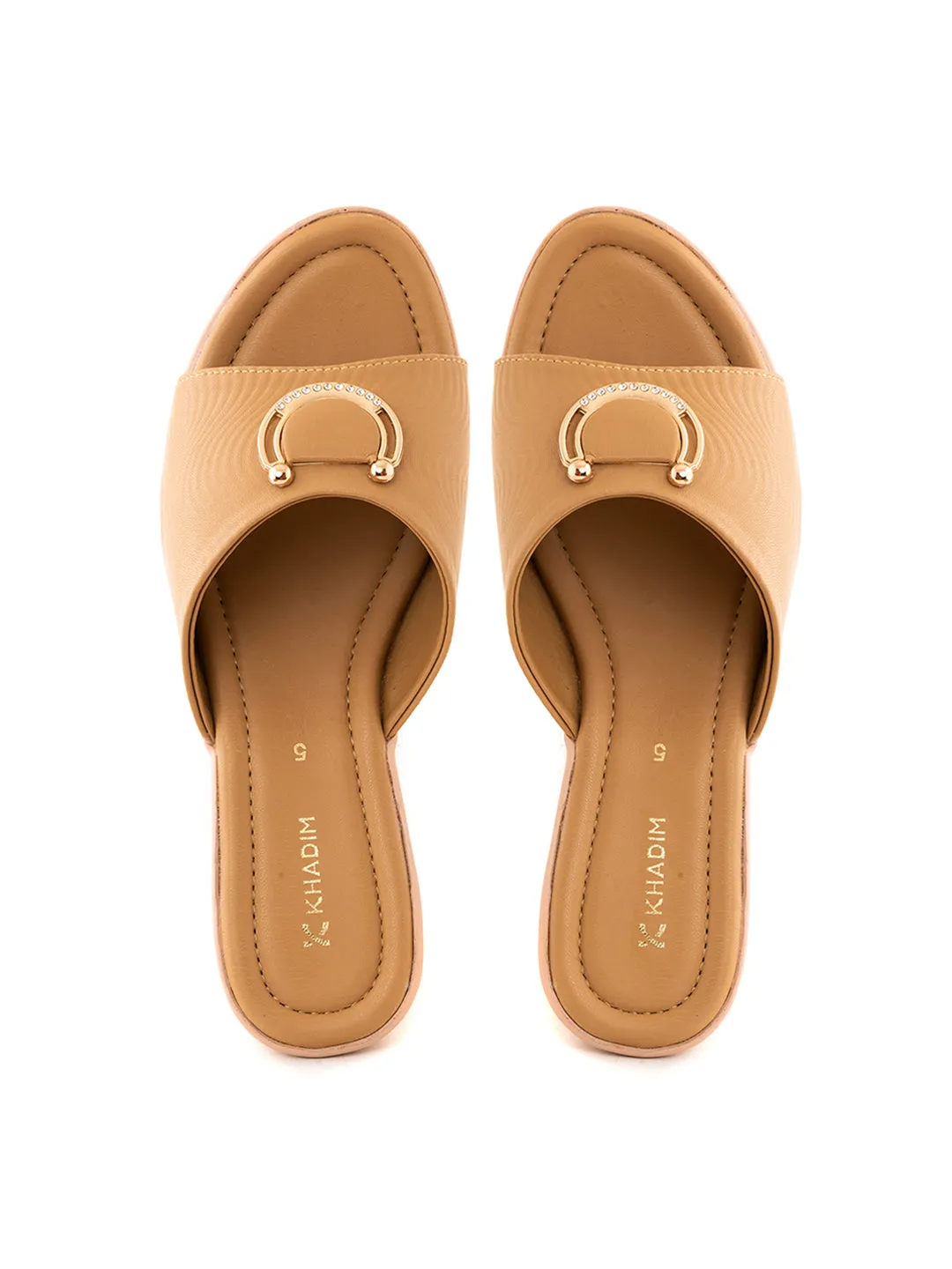 Khadim Wedge Heel Mule Slip On Sandal for Women