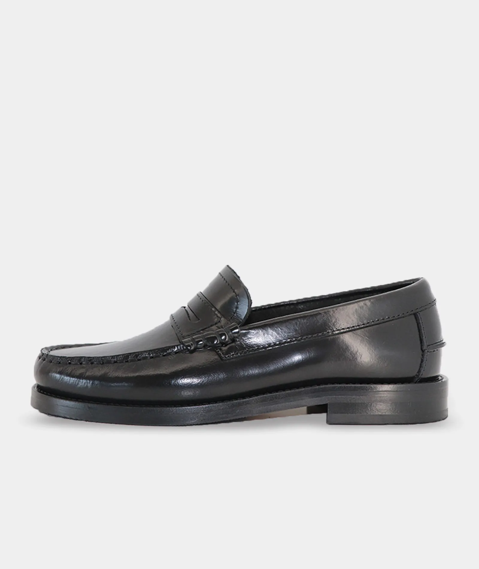 Loafer Penny Problem-free return Expert help Miles - Black Polido