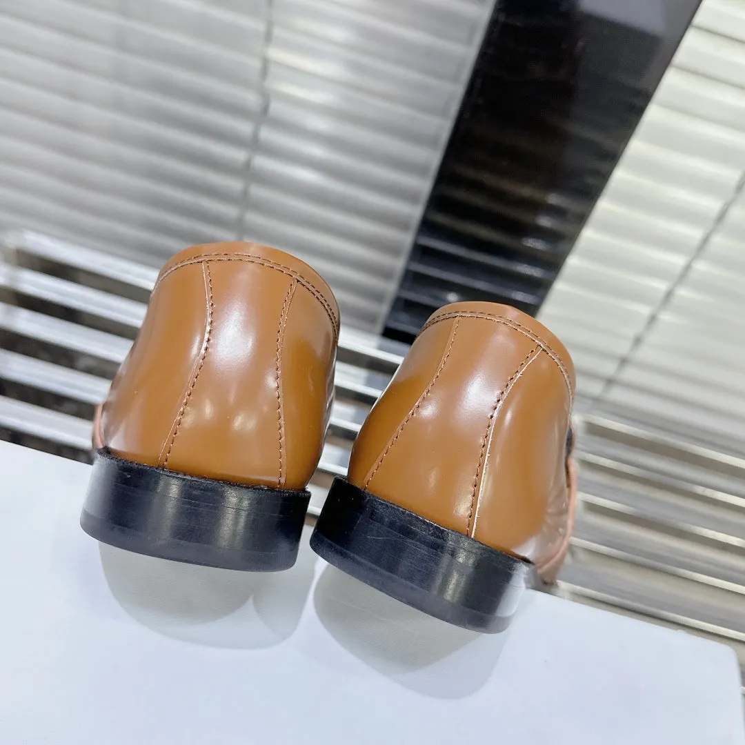 LOAFERS FLAT Celine User-friendly CARAMEL BROWN DE SHEEPSKIN Expedited shipping TRIOMPHE ARC