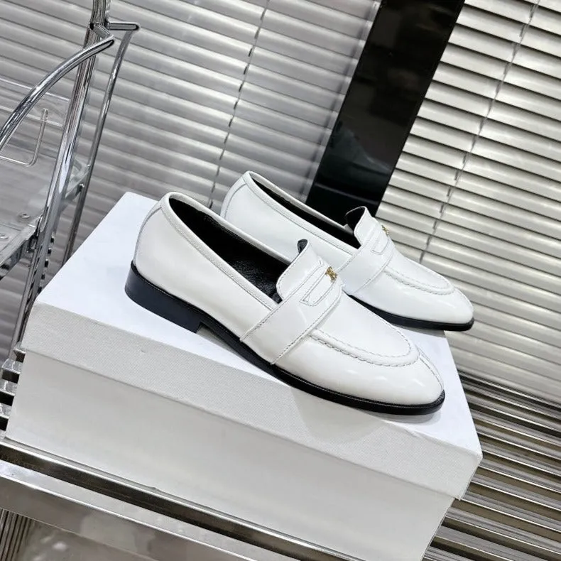 LOAFERS SHEEPSKIN Celine DE FLAT TRIOMPHE Referral discount WHITE ARC Priority shipping