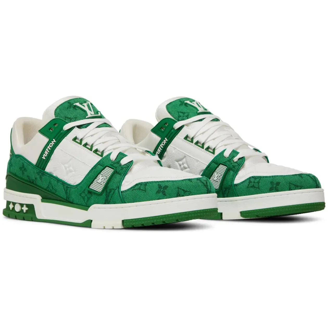 Louis Vuitton trainer green monogram
