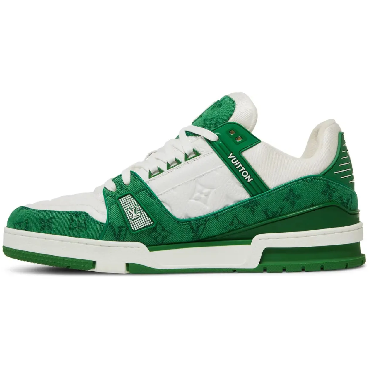 Louis Vuitton trainer green monogram