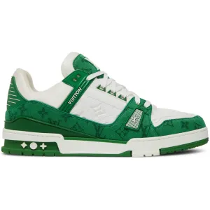 Louis Vuitton trainer green monogram