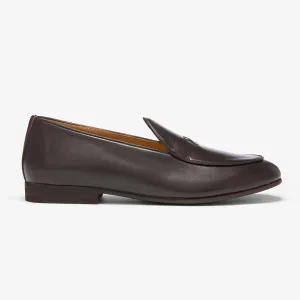 Men's Dark Brown Leather Milano Loafer From Del Toro Shoes
