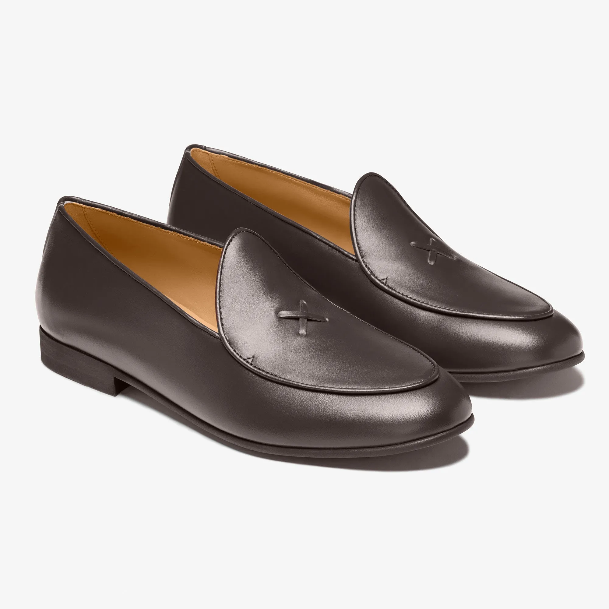 Men's Dark Brown Leather Milano Loafer From Del Toro Shoes