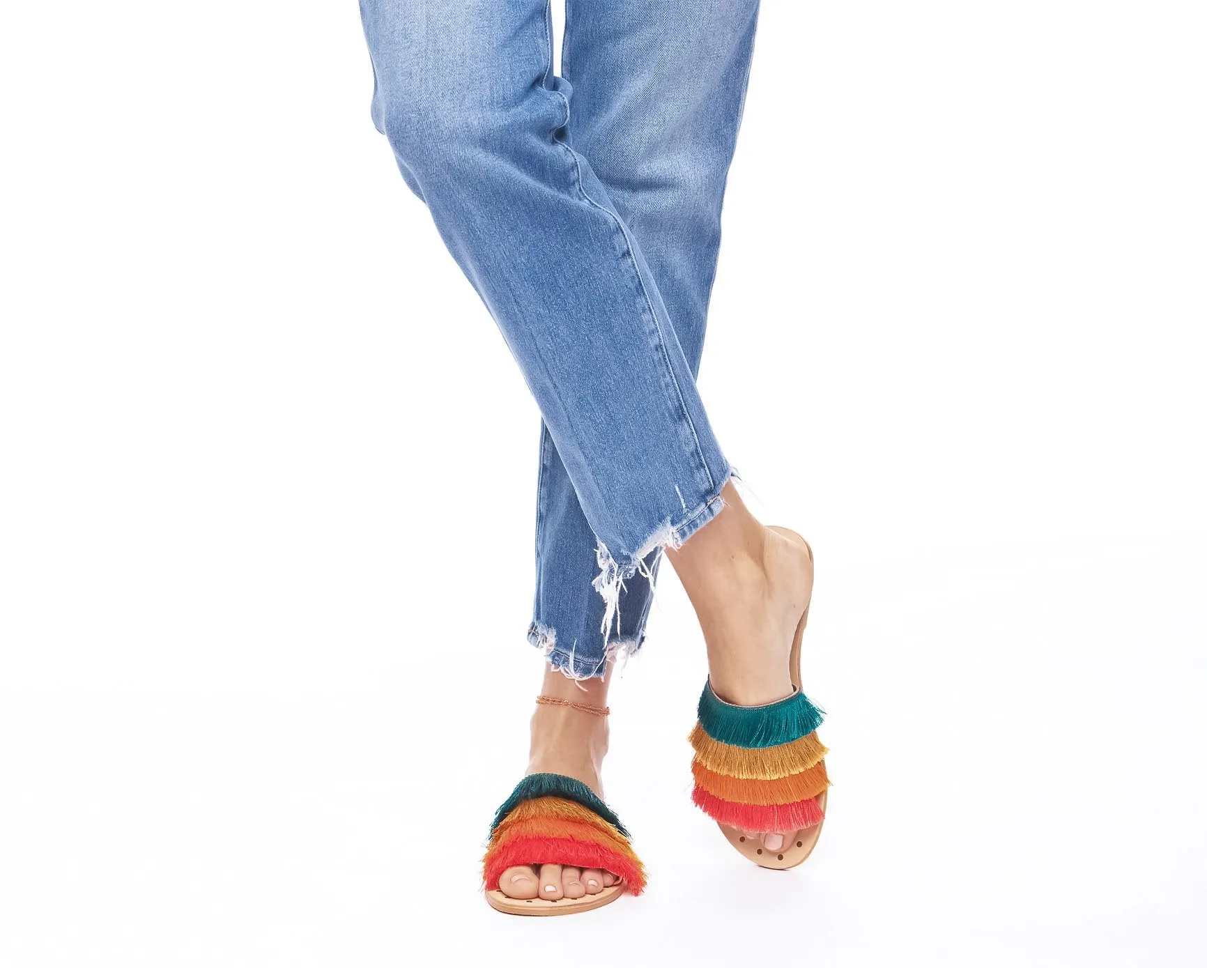 Multicolor Reduced - Belt Fringes - Wide range Ibiza One Sandals