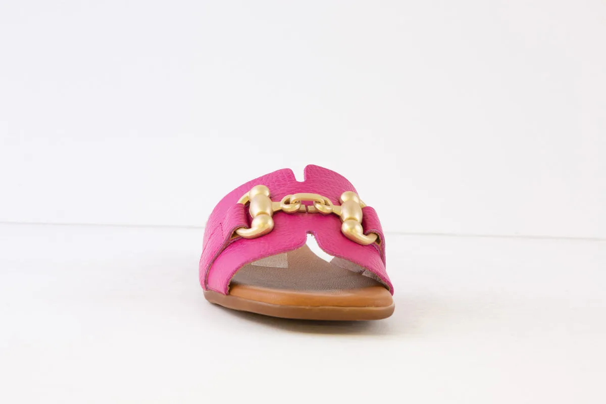 OH MY SANDALS - 5164 FLAT MULE - FUSCHIA