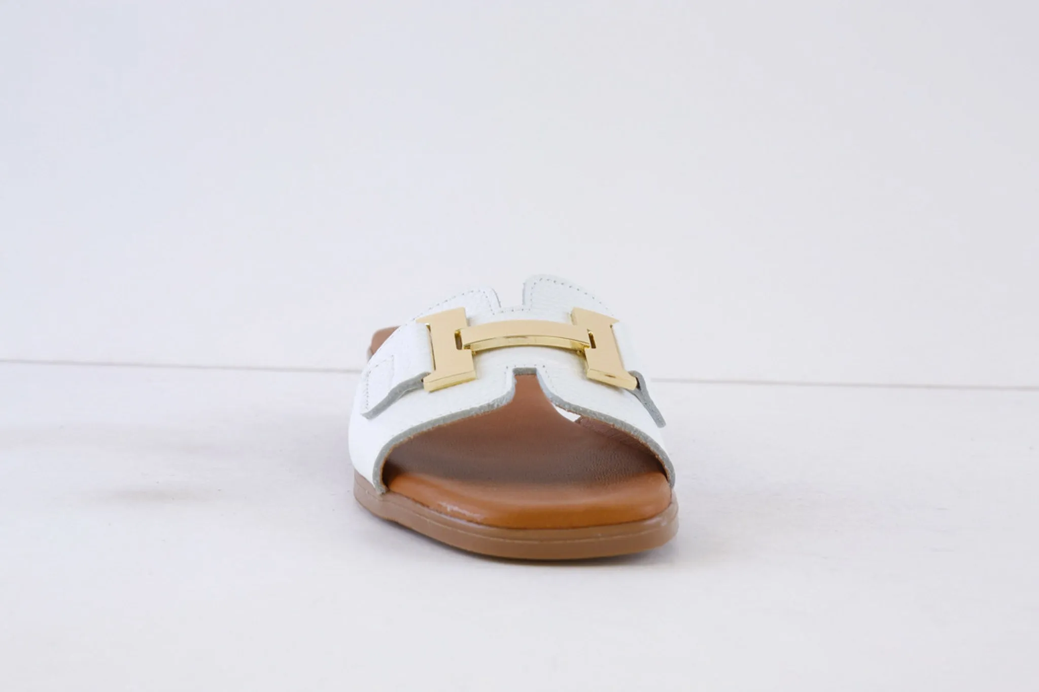 OH MY SANDALS - 5605 LOW HEEL MULE - WHITE