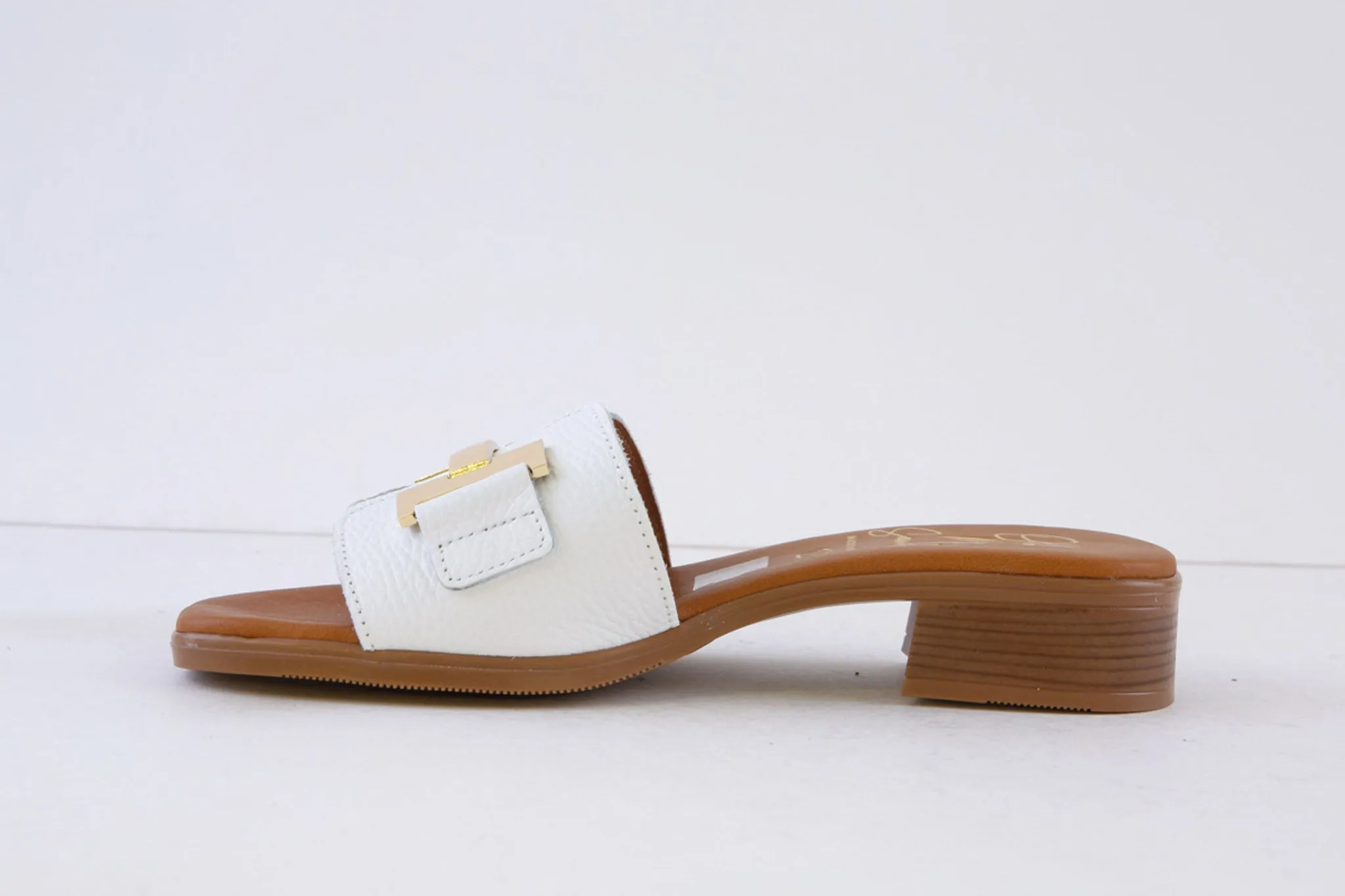 OH MY SANDALS - 5605 LOW HEEL MULE - WHITE