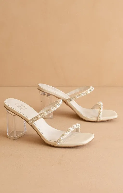 Pearlina Block Heel Mule Sandal