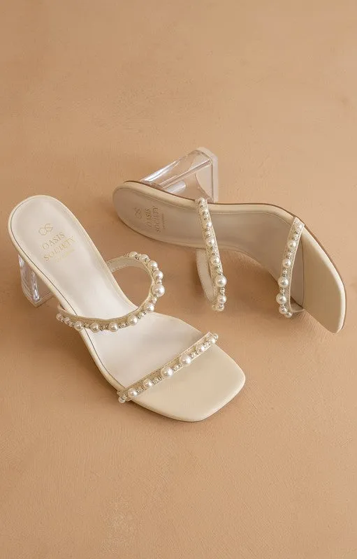 Pearlina Block Heel Mule Sandal