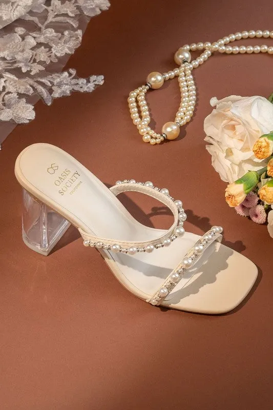 Pearlina Block Heel Mule Sandal