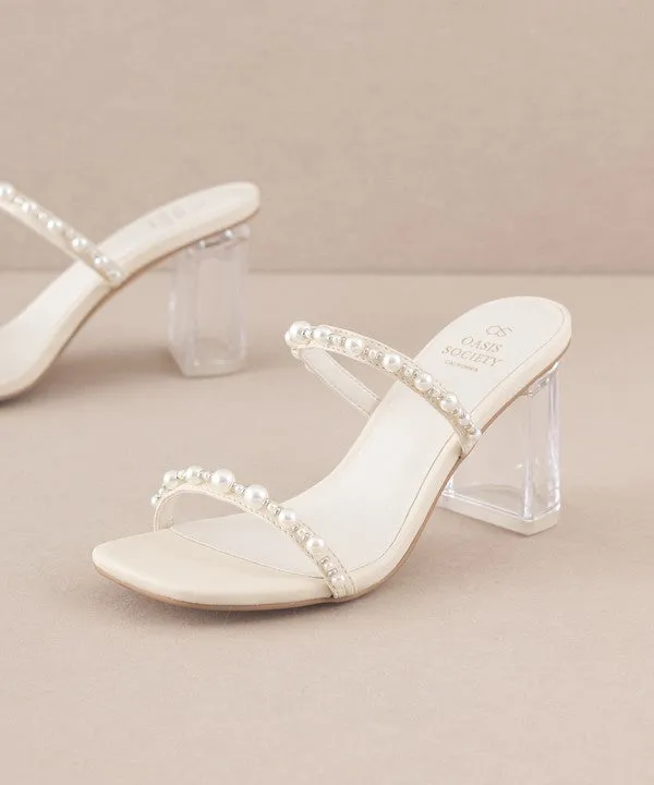 Pearlina Block Heel Mule Sandal
