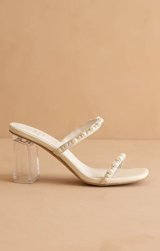 Pearlina Block Heel Mule Sandal