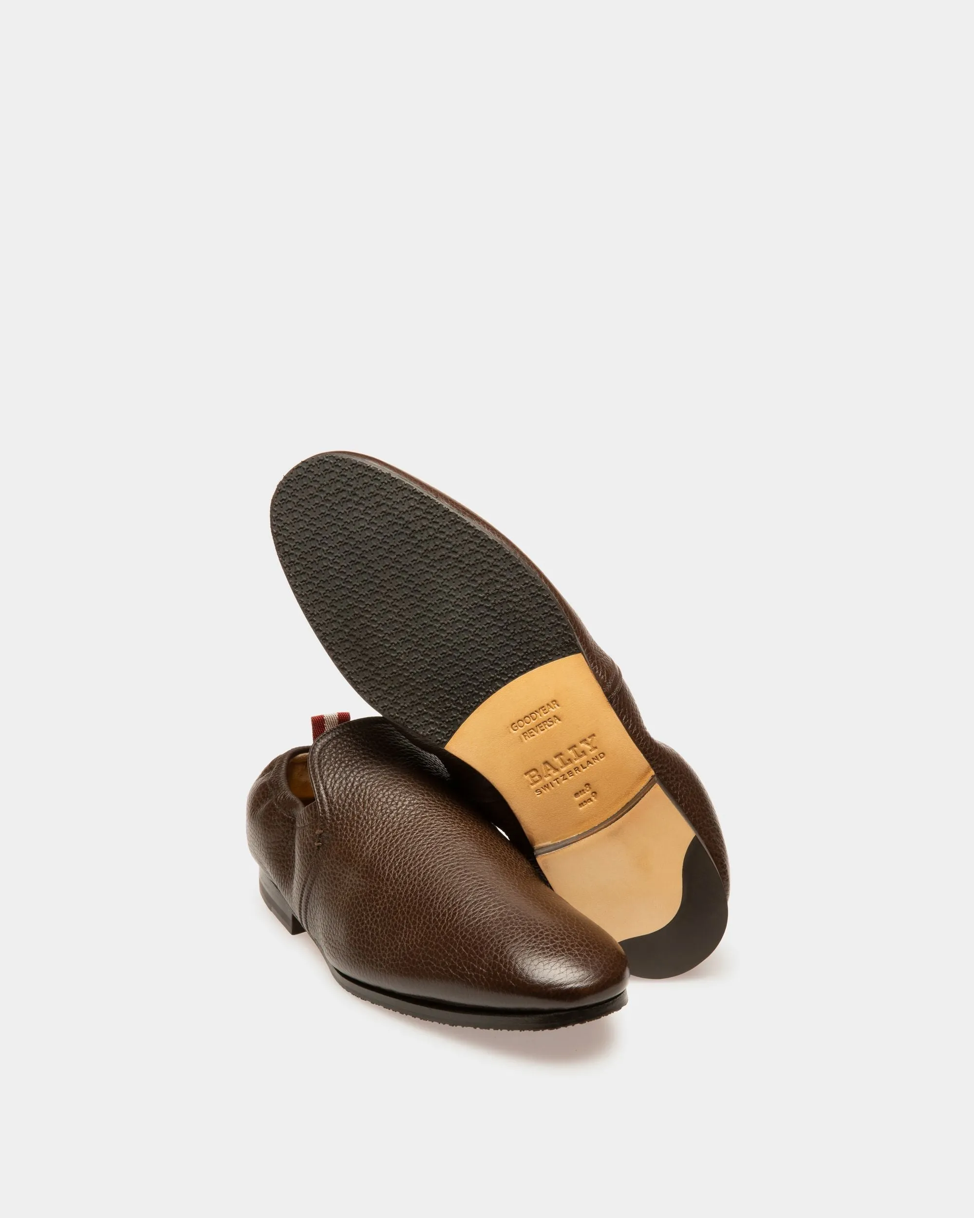 Planker Leather Loafers In Brown