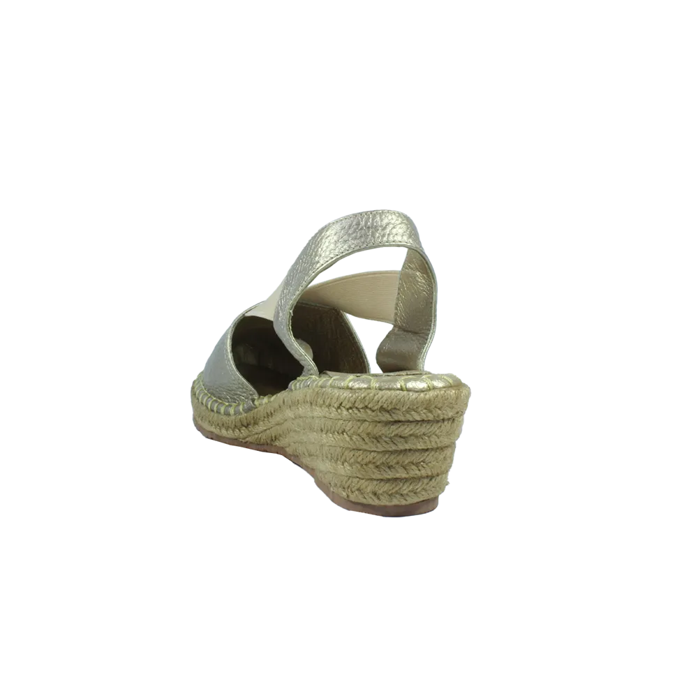 "Bariloche" Leather Wedge Espadrilles