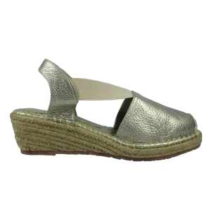 "Bariloche" Leather Wedge Espadrilles