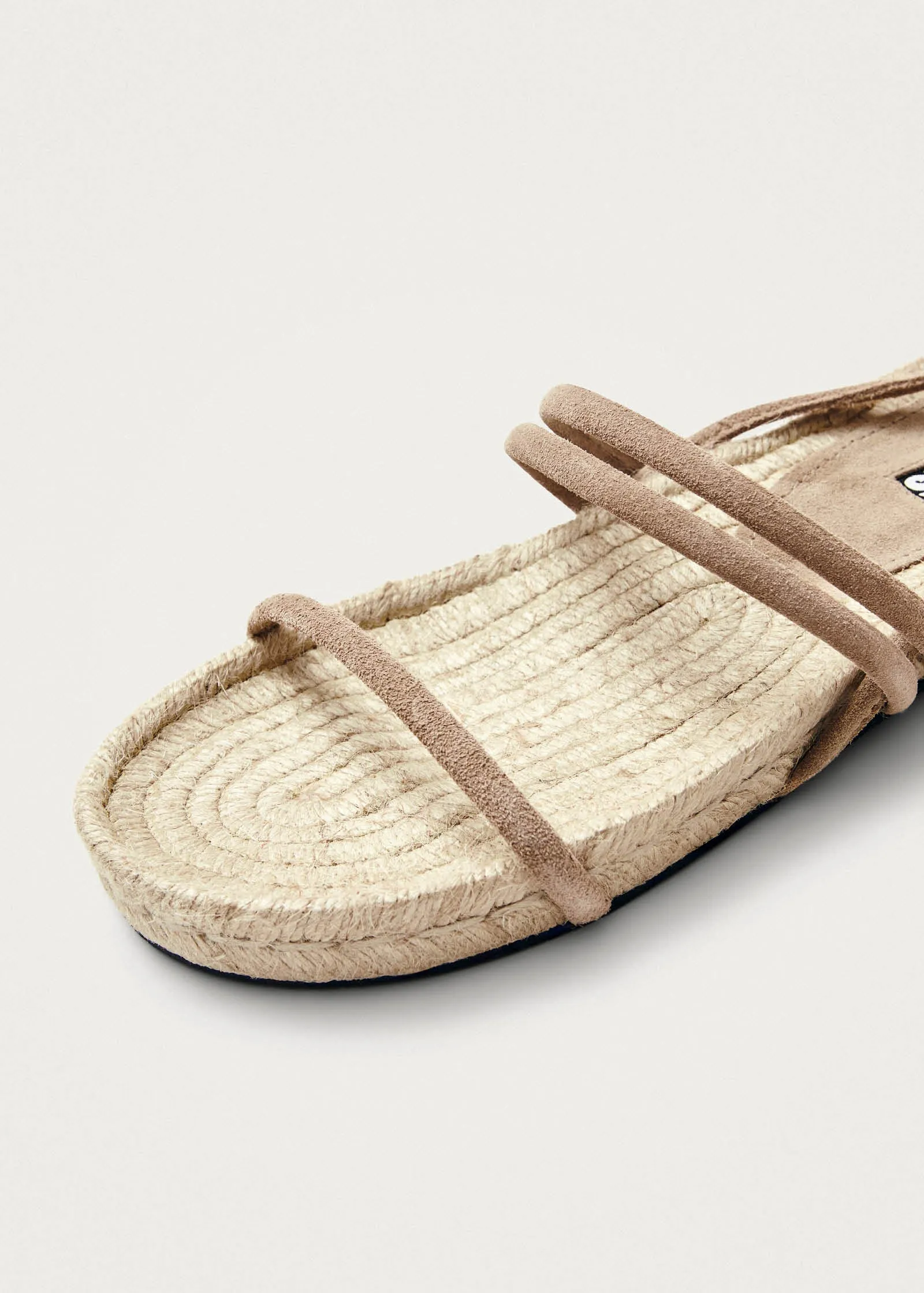 Rayna Suede Beige Leather Sandals