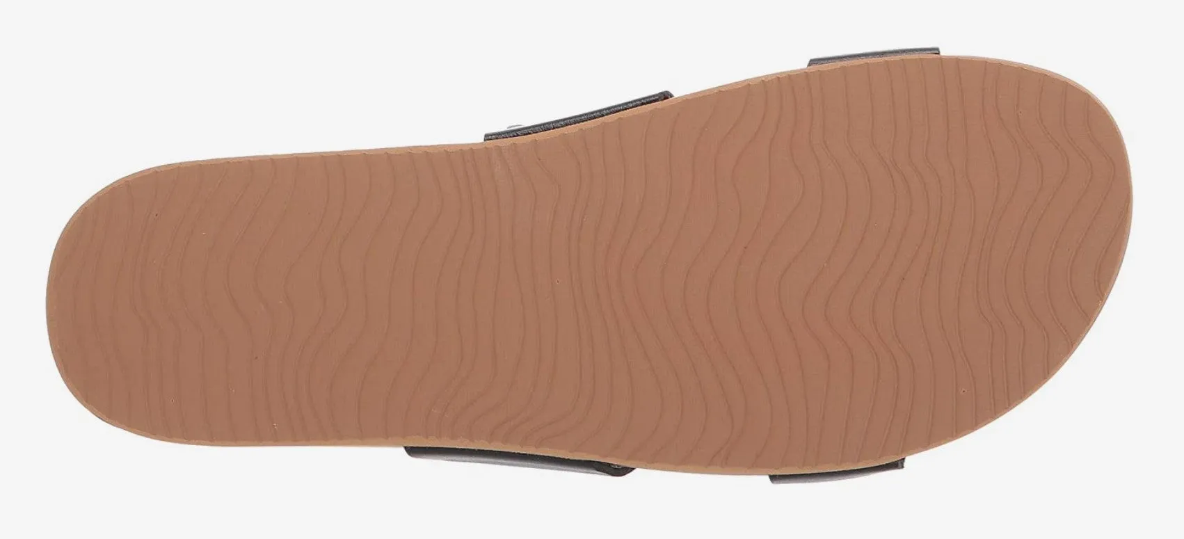 Reef Women's Cushion Vista Black - Natural Slide Sandal ( Vegan)