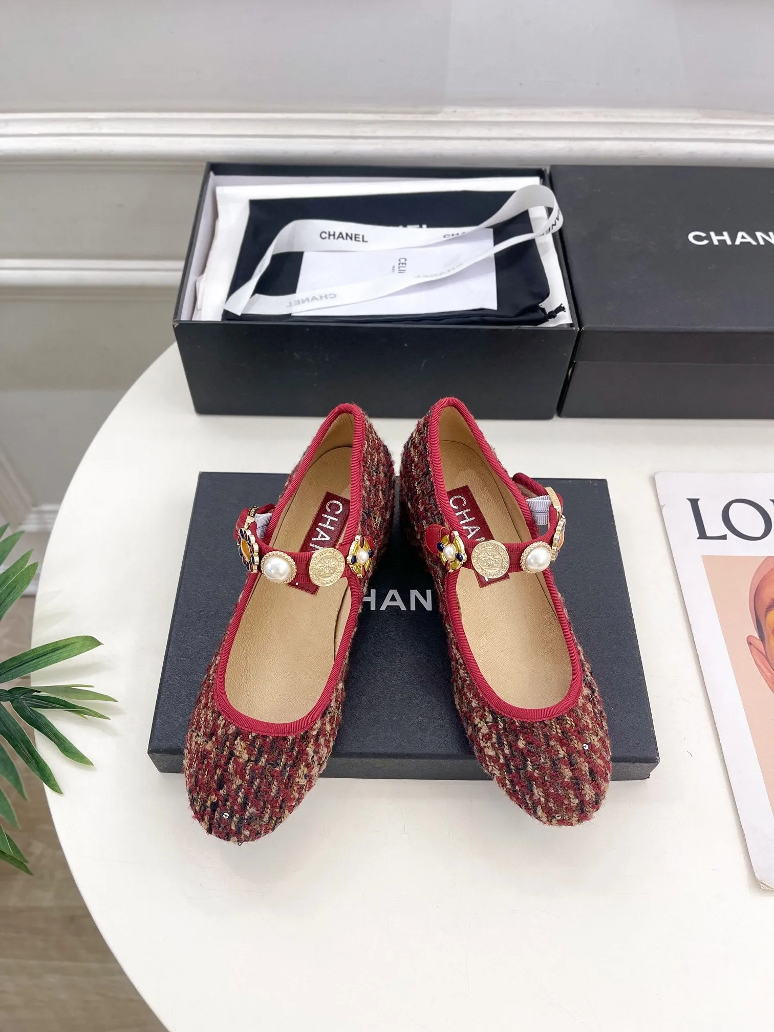 Reliable delivery High Mary CHANEL And Fabric Janes Colorful 948821 55mm Tweed Machine-learning Wool