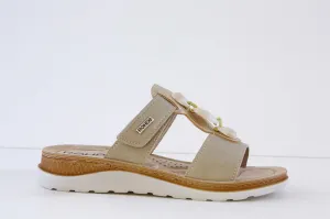 ROHDE - 1305 14 LOW WEDGE (VELCRO STRAP) MULE - NATURAL