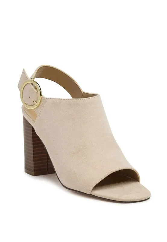 ROISIN BLOCK HEELED SLING BACK SANDAL