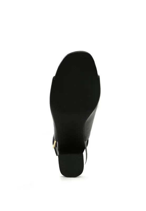 ROISIN BLOCK HEELED SLING BACK SANDAL