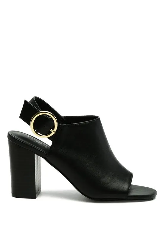 ROISIN BLOCK HEELED SLING BACK SANDAL