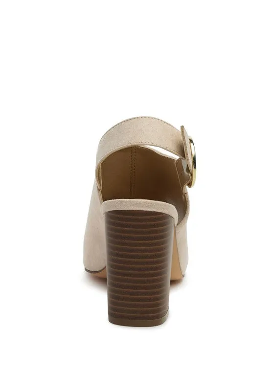 ROISIN BLOCK HEELED SLING BACK SANDAL