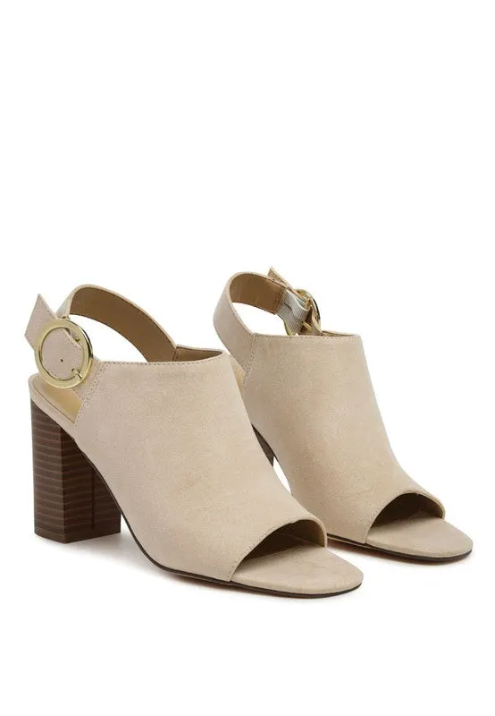 ROISIN BLOCK HEELED SLING BACK SANDAL