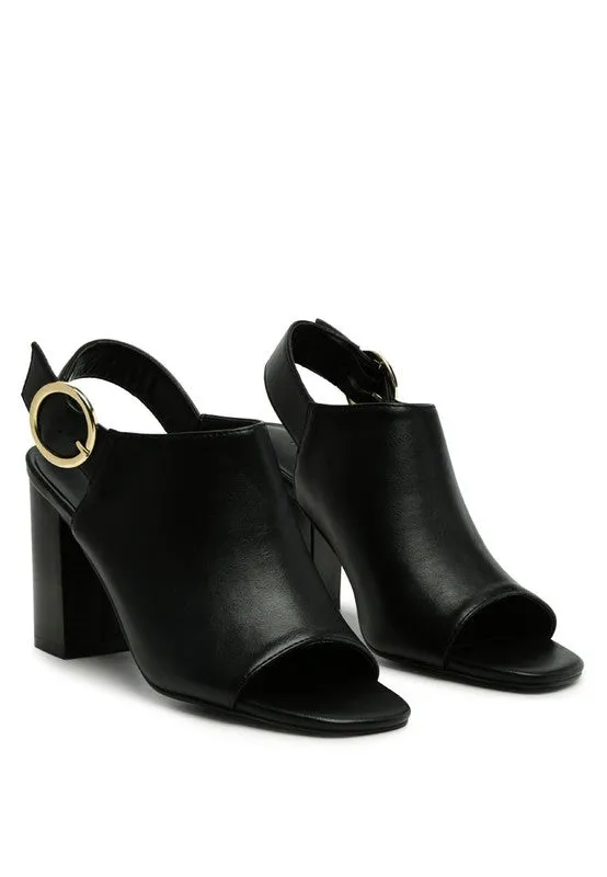 ROISIN BLOCK HEELED SLING BACK SANDAL