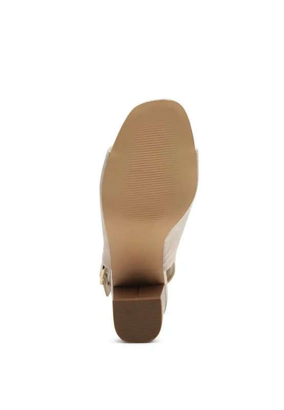 ROISIN BLOCK HEELED SLING BACK SANDAL