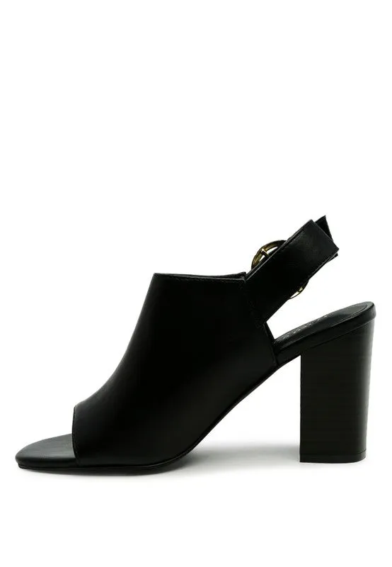 ROISIN BLOCK HEELED SLING BACK SANDAL