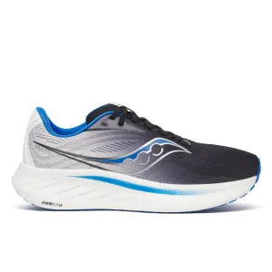 Saucony Ride 18 - Mens Lace Trainer in Black/Sky