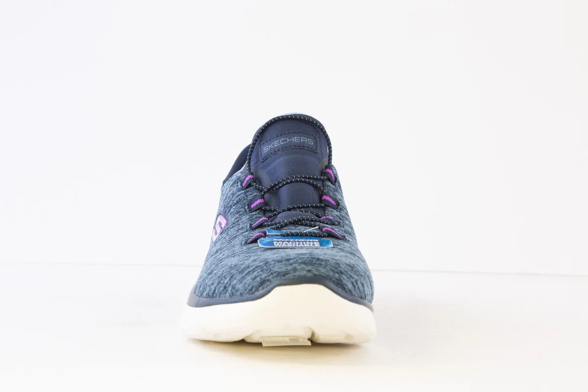 SKECHERS - 149937 SLIP-INS:SUMMITS-DAZZLING HAZE BUNGEE TRAINER - NAVY