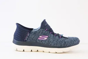 SKECHERS - 149937 SLIP-INS:SUMMITS-DAZZLING HAZE BUNGEE TRAINER - NAVY