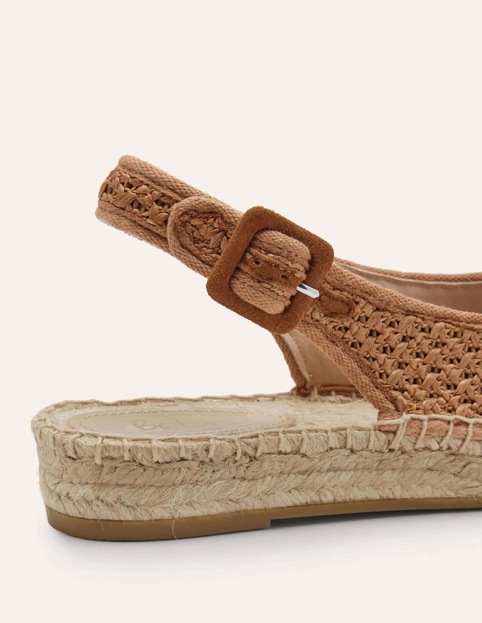 Slingback Espadrille Sandals-Woven Tan