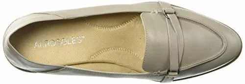 South Loafers Flat On East Positive testimonials Grey Aerosoles Stacked *00% satisfaction guarantee Slip Leather Heel Women's