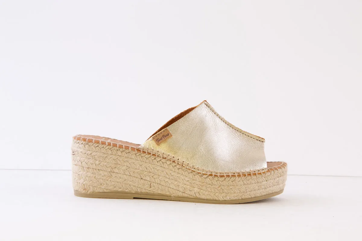 TONI PONS - IVONNE MEDIUM WEDGE FASHION MULE - GOLD