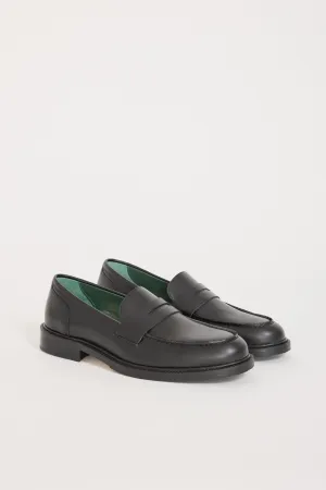Townee Penny Loafer Black Polido Leather