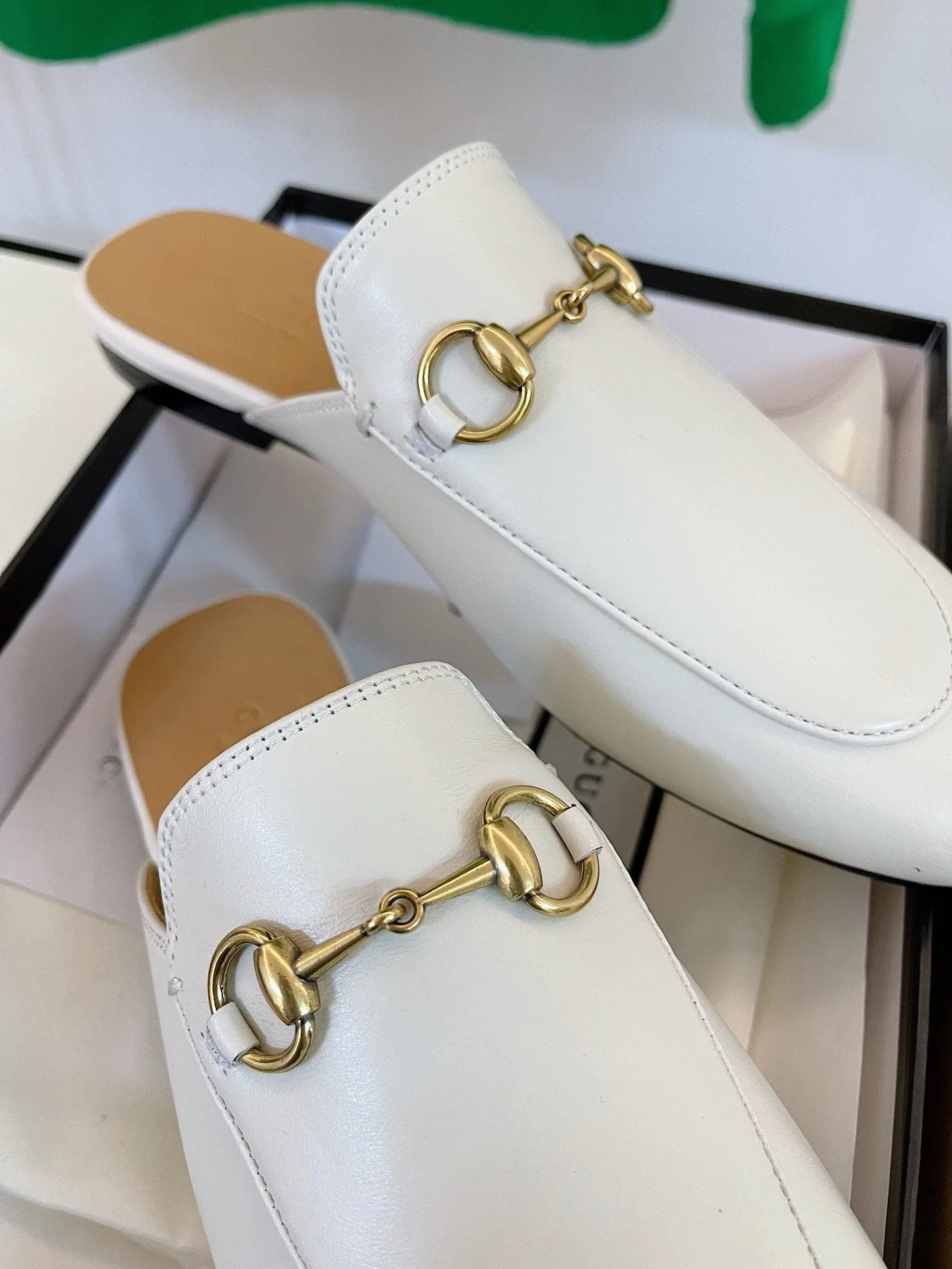 WHITE GG SLIPPER Best value Gucci MULES Secure shipping