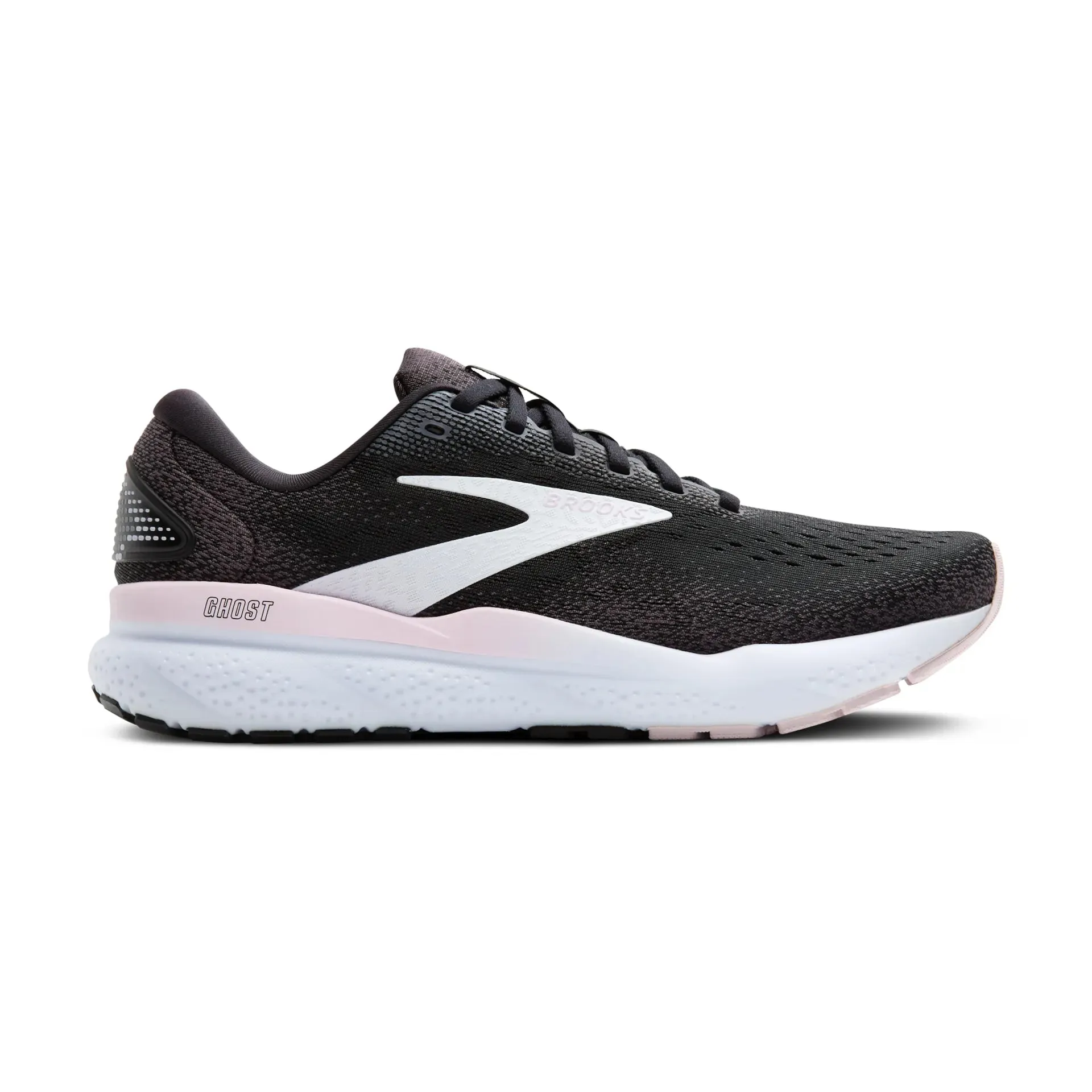 Women's Brooks Ghost 16 (Black/White/Orchid Ice) *Sale*