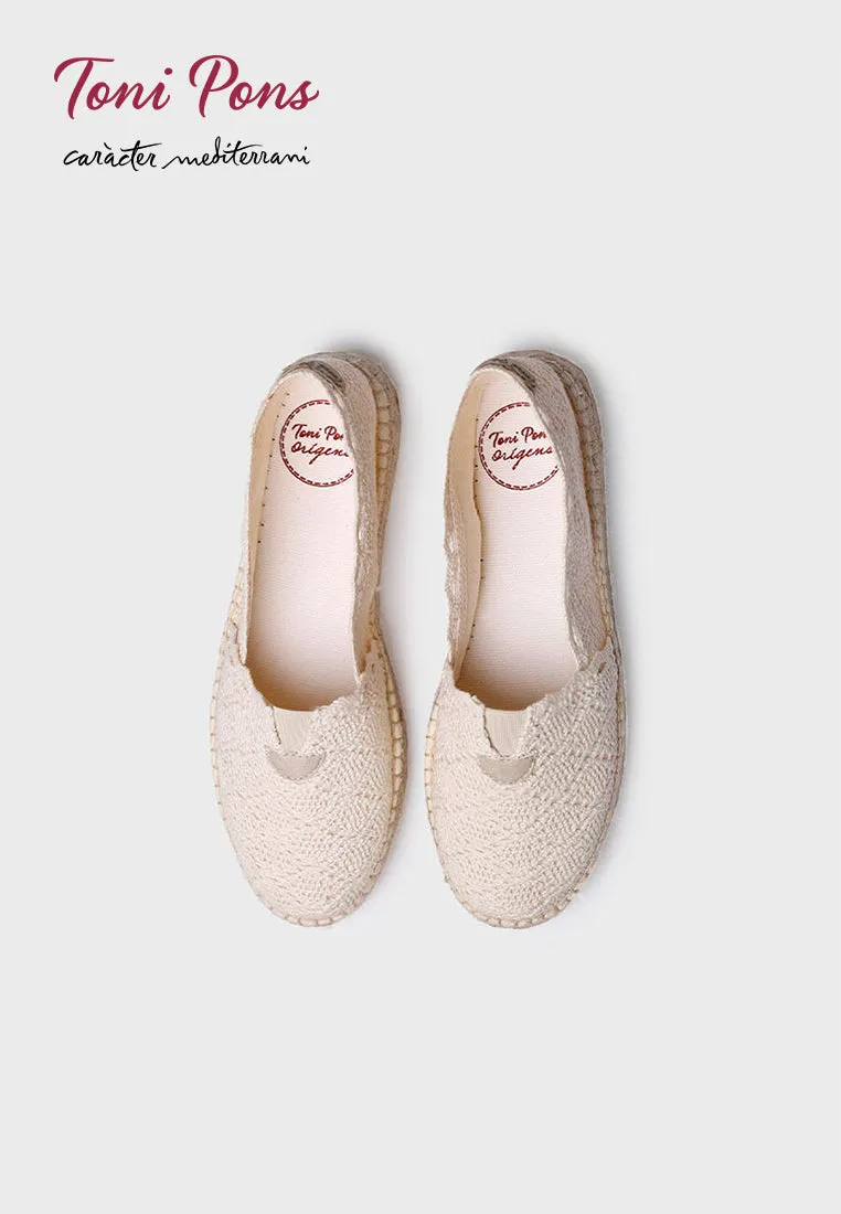 Women's flat espadrilles in crochet - AITANA