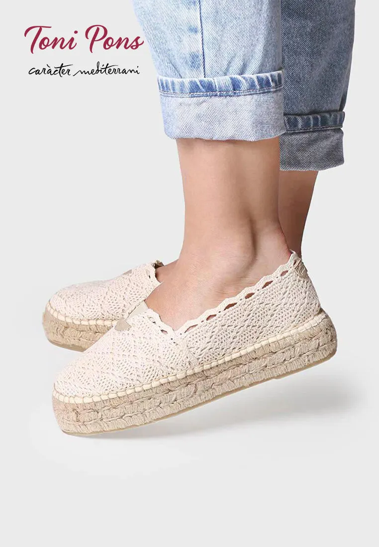 Women's flat espadrilles in crochet - AITANA
