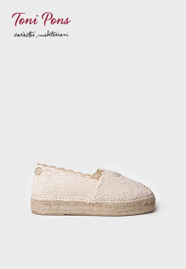 Women's flat espadrilles in crochet - AITANA